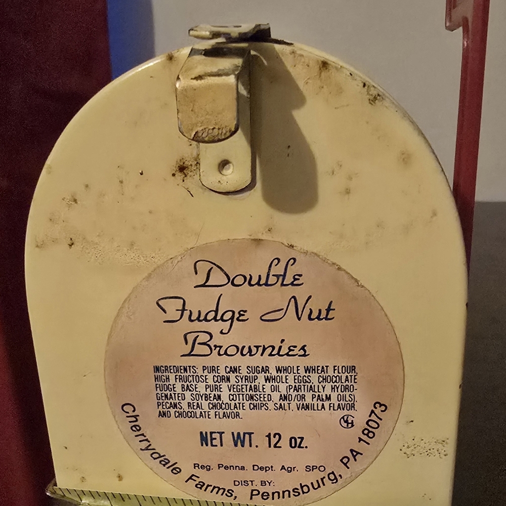 Vintage Cherrydale Farms Metal Mailbox/cookie Keeper and Penny Jar.